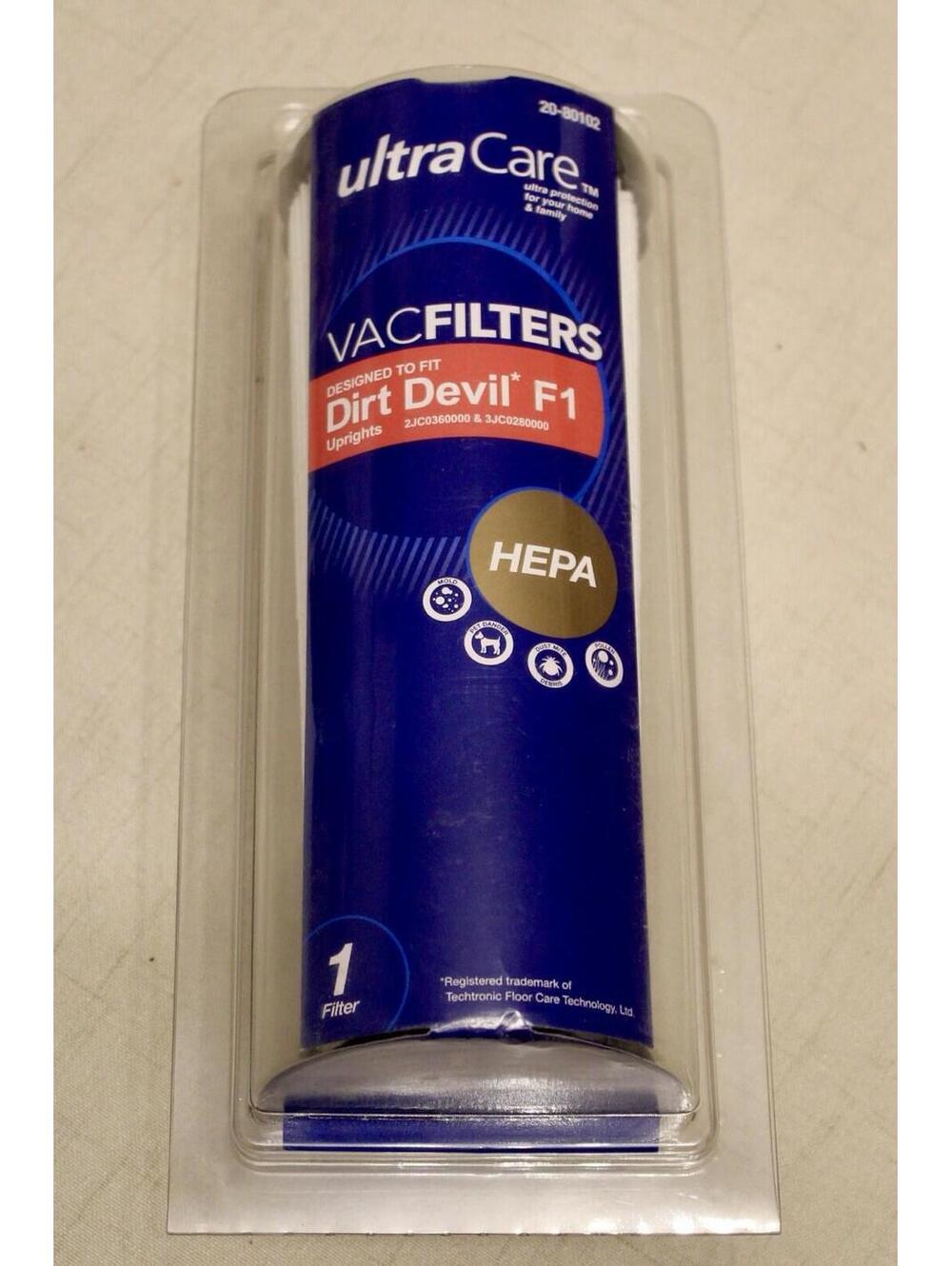 Ultra Care Dirt Devil F1 Uprights‎ Vacuum Filter Vac Filter HEPA
